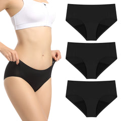 P111 Period Underwear for Women Washable Leak Proof Underwear Womens Incontinence Briefs Absorbent Leakproof Panties for Mild Incontinence Period Postpartum Bladder Leakage 50ml 3pcs