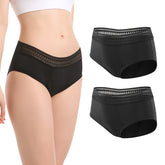 P18 Period Underwear for Women Heavy Flow 50ml Period Panties for Women Girls Lace Leak Proof Underwear for Women Menstrual Incontinence Postpartum Bladder Leak 2 Pack