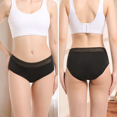 P18 Period Underwear for Women Heavy Flow 50ml Period Panties for Women Girls Lace Leak Proof Underwear for Women Menstrual Incontinence Postpartum Bladder Leak 2 Pack