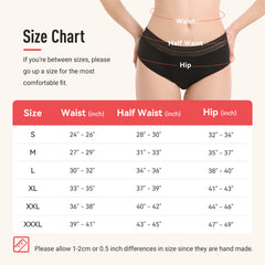 P18 Period Underwear for Women Heavy Flow 50ml Period Panties for Women Girls Lace Leak Proof Underwear for Women Menstrual Incontinence Postpartum Bladder Leak 2 Pack