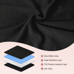P17 Period Underwear for Women Washable - Women’s Leak Proof Underwear Reusable Incontinence Underwear for Women Bladder Control Incontinence Overnight Sleep Shorts Boyshort Black