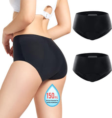 P14 Period Underwear for Women 150ml High Absorbent Leak Proof Underwear Washable Women’s Incontinence Briefs for Women Incontinence Period Postpartum Leakage Protective Panties 2pcs