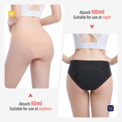 P22V 23V Period Underwear for Women Incontinence Washable Leakproof 50ml to 100ml Absorbent Leak Proof Panties for Women's Bladder Leakage Protective Briefs 2pcs