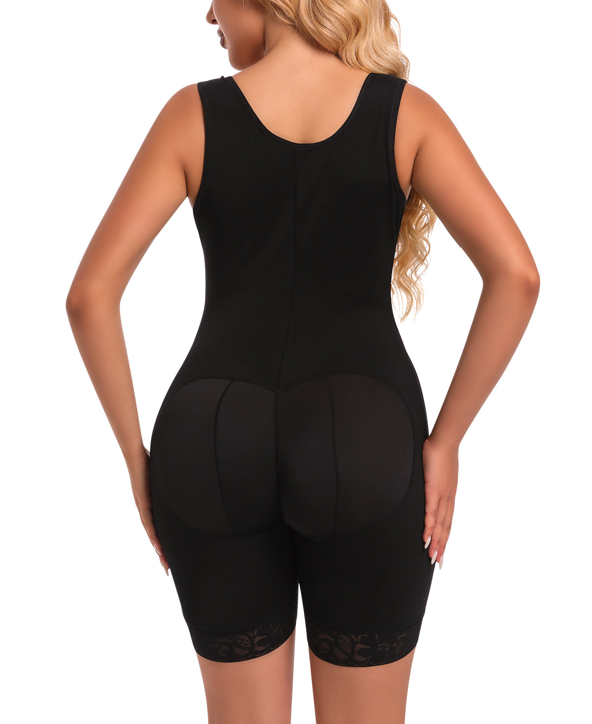 Fajas Colombianas Short Butt Lifting Body Shaper - Contrôle Ventre Taille Haute Plus Size, Noir L