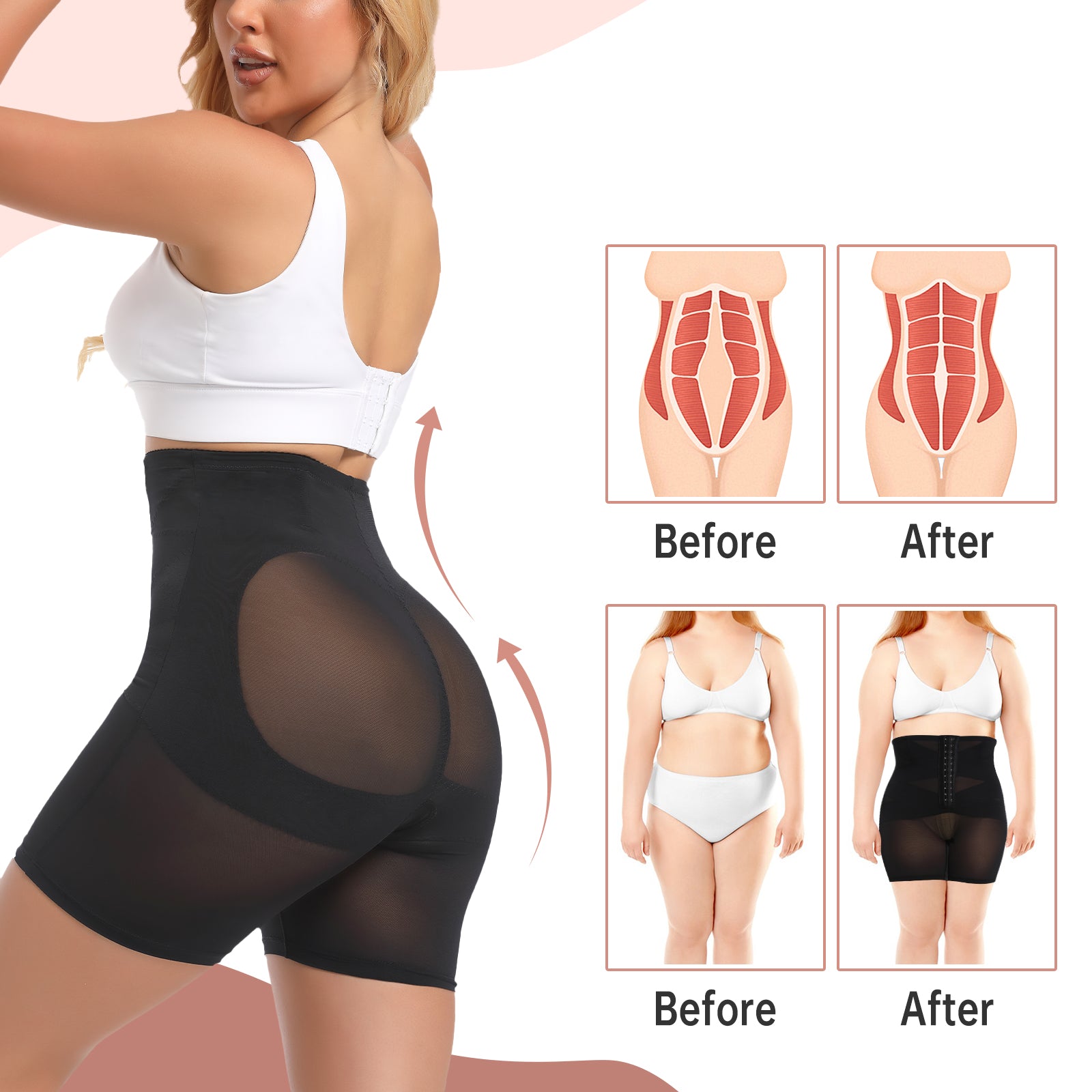 Tummy Control Shapewear High Waist Shapewear Shorts for Women Butt Lifting Shapewear Body Shape Thigh Slimmer BL-SW06