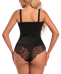 Lace Shapewear for Women Tummy Control - Deep V Neck Sleeveless Lace Corset Women’s Body Shaper Bodysuit Faja BL-SW03