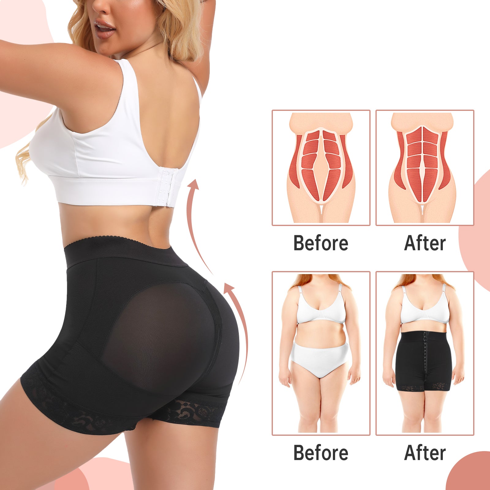 thumbnail image 2 of Proslim T-Active Tourmaline High Waist Shapewear Shorts – Anti-Cellulite & Slimming – One Size 2 of 2